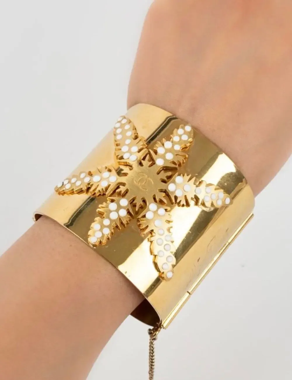 Chanel Snowflake Autumn 2001 Cuff Bangle Bracelet #1